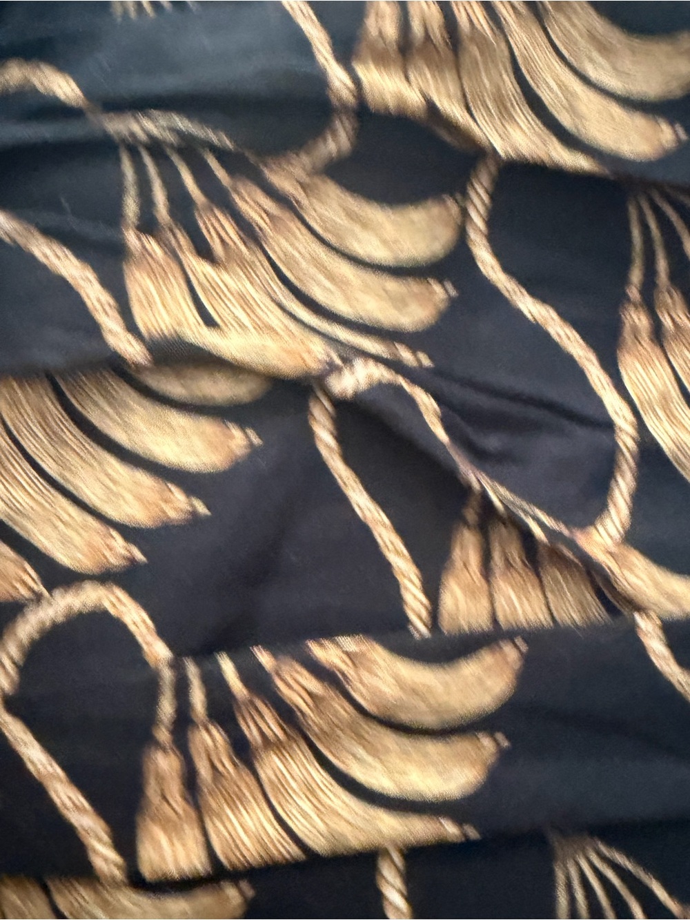 FARM Rio Black Dress with Gold Botanical Print - Picture 5 of 8